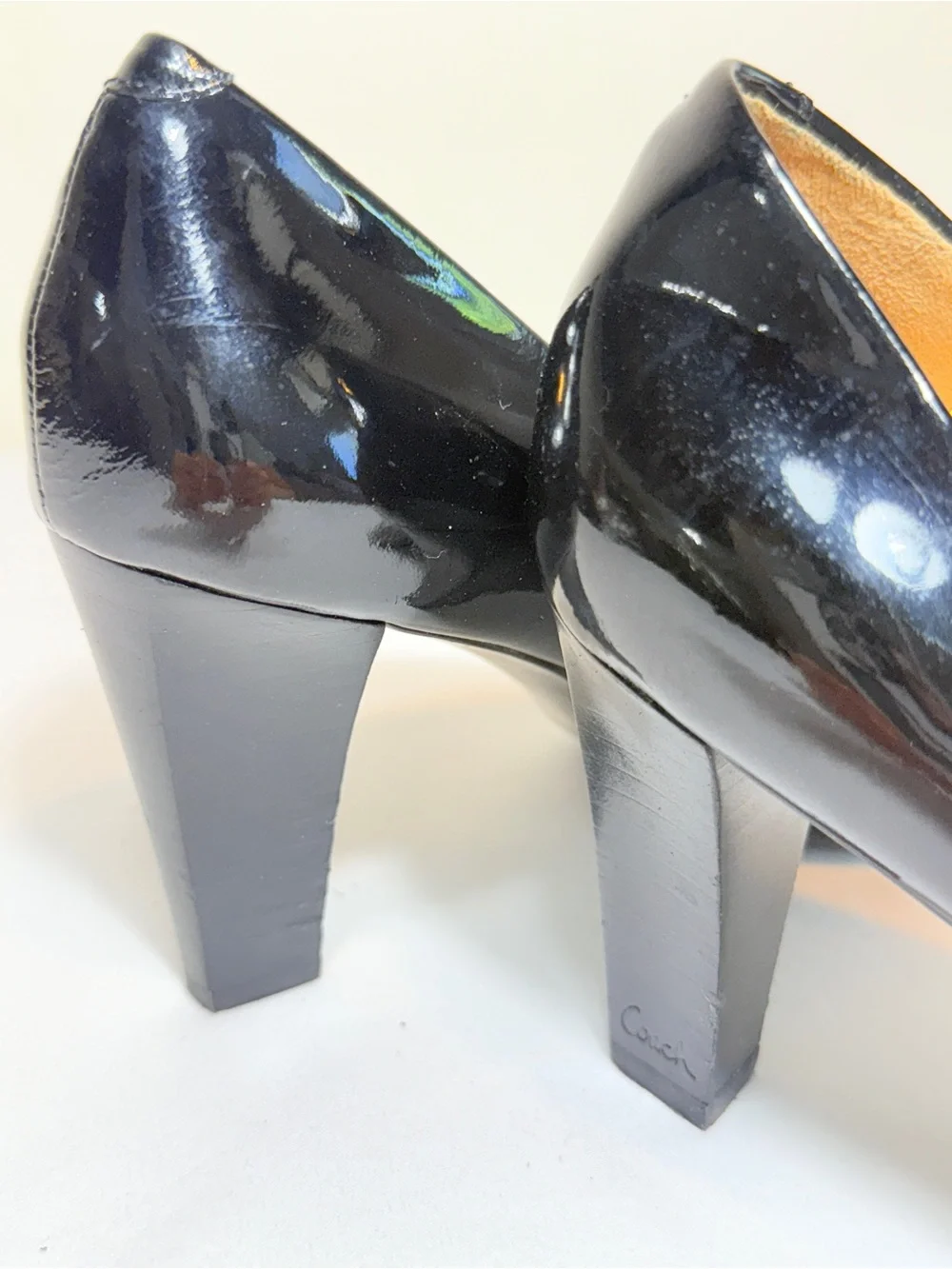 Coach Sheri A3945 Black Patent Leather Pumps Heels Women’s 7B